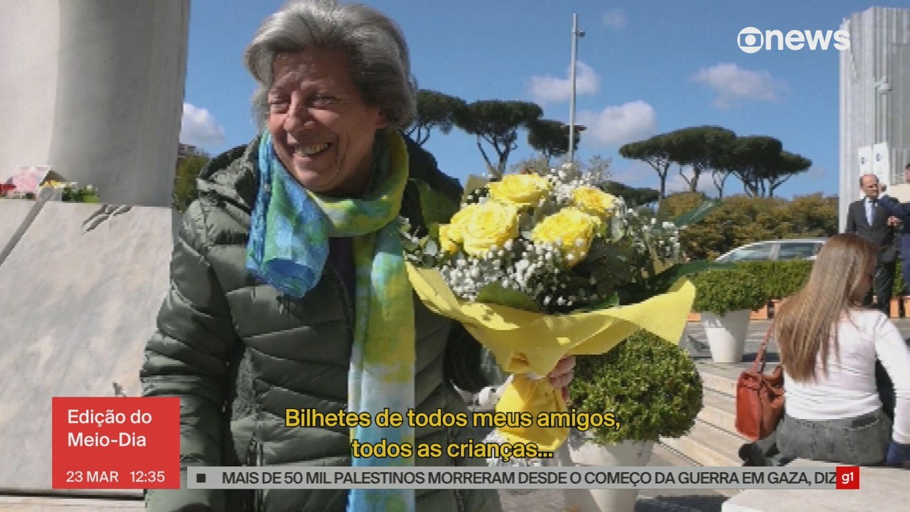 Conheça a 'senhora das flores amarelas' que recebeu recado do papa Francisco